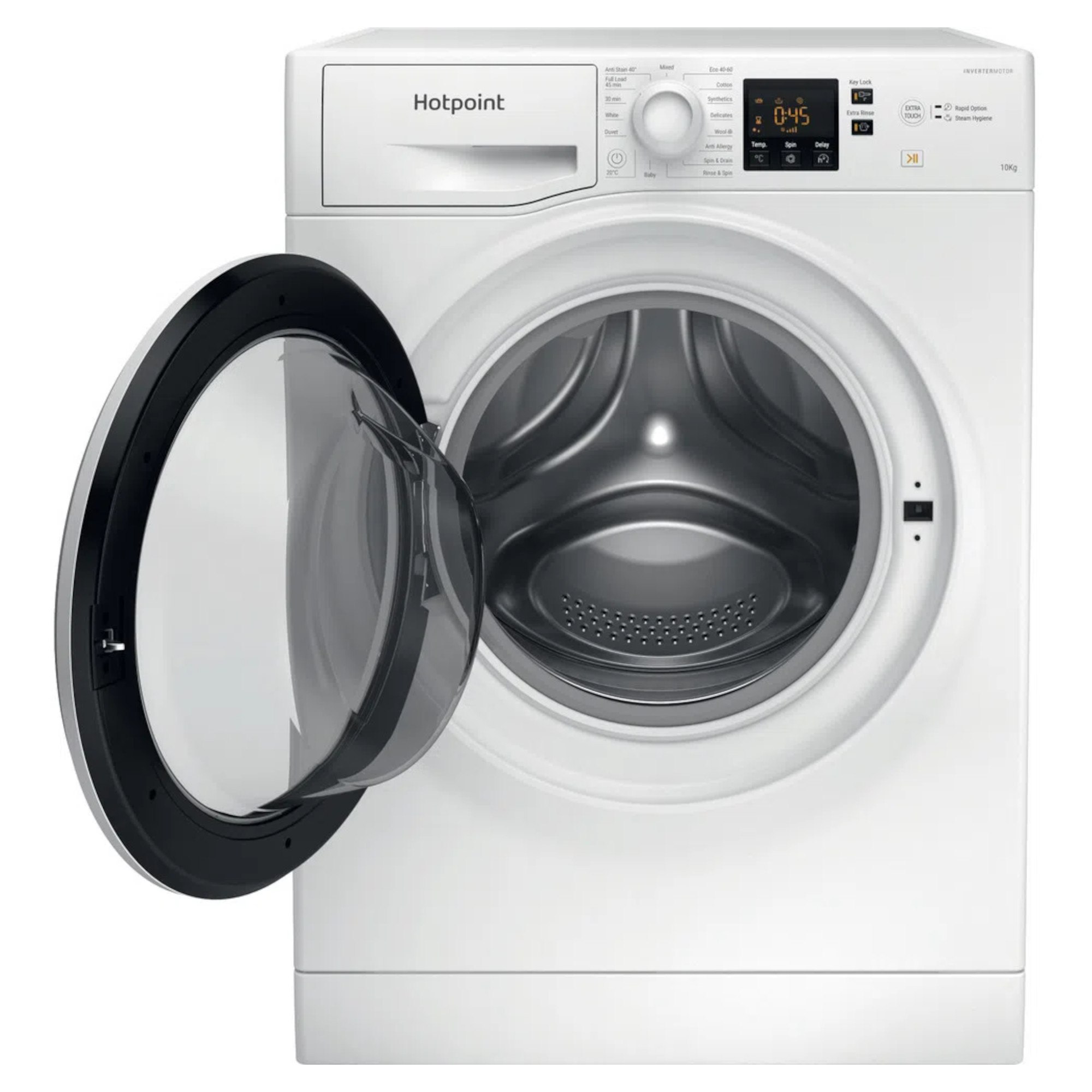 hotpoint nswm 1045c w uk n 10kg 1400rpm washing machine white Hotpoint NSWM 1045C W UK N 10kg 1400rpm Washing Machine - White