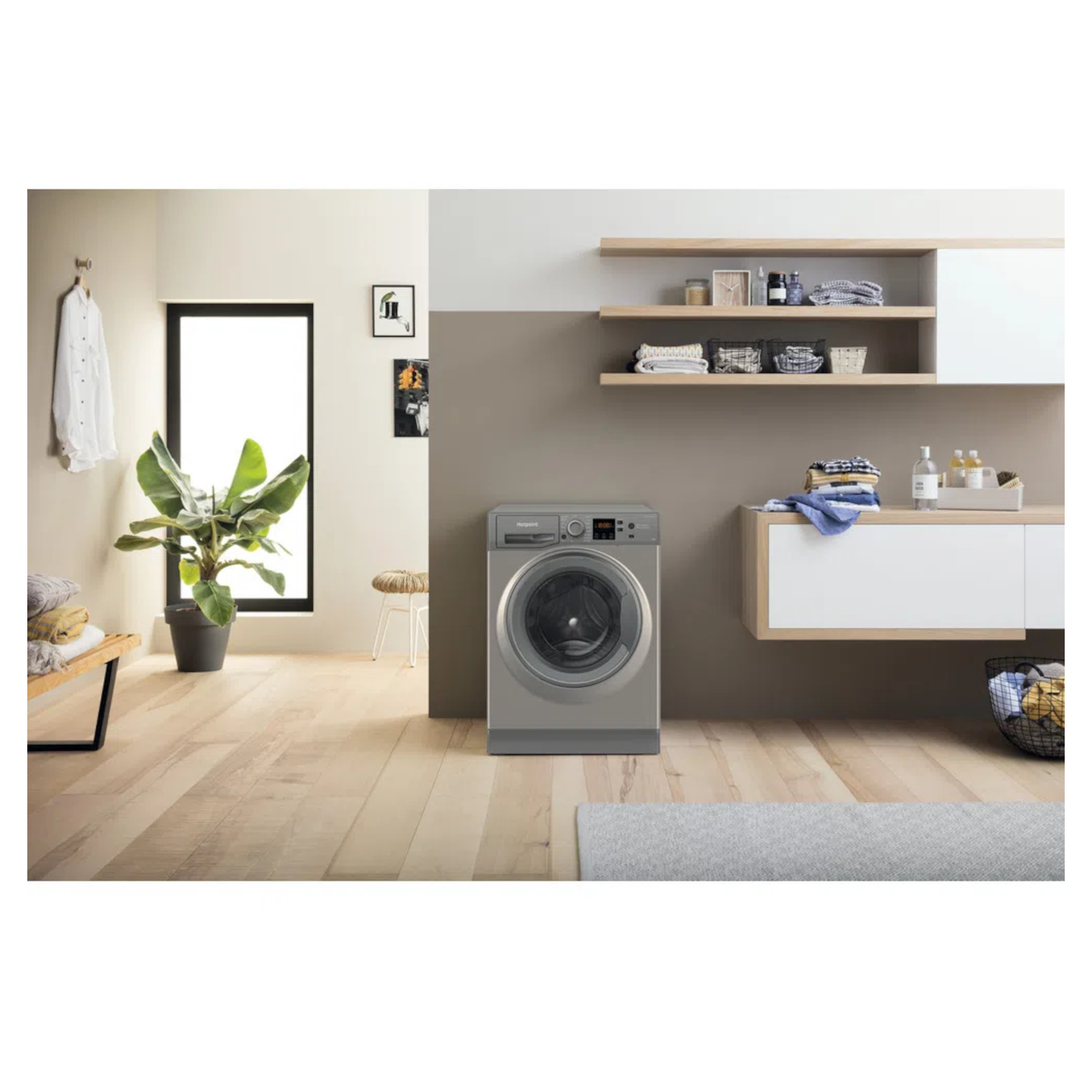 hotpoint nswm864cggukn 8kg 1600rpm freestanding washing machine graphite Hotpoint NSWM864CGGUKN 8kg 1600rpm Freestanding Washing Machine - Graphite