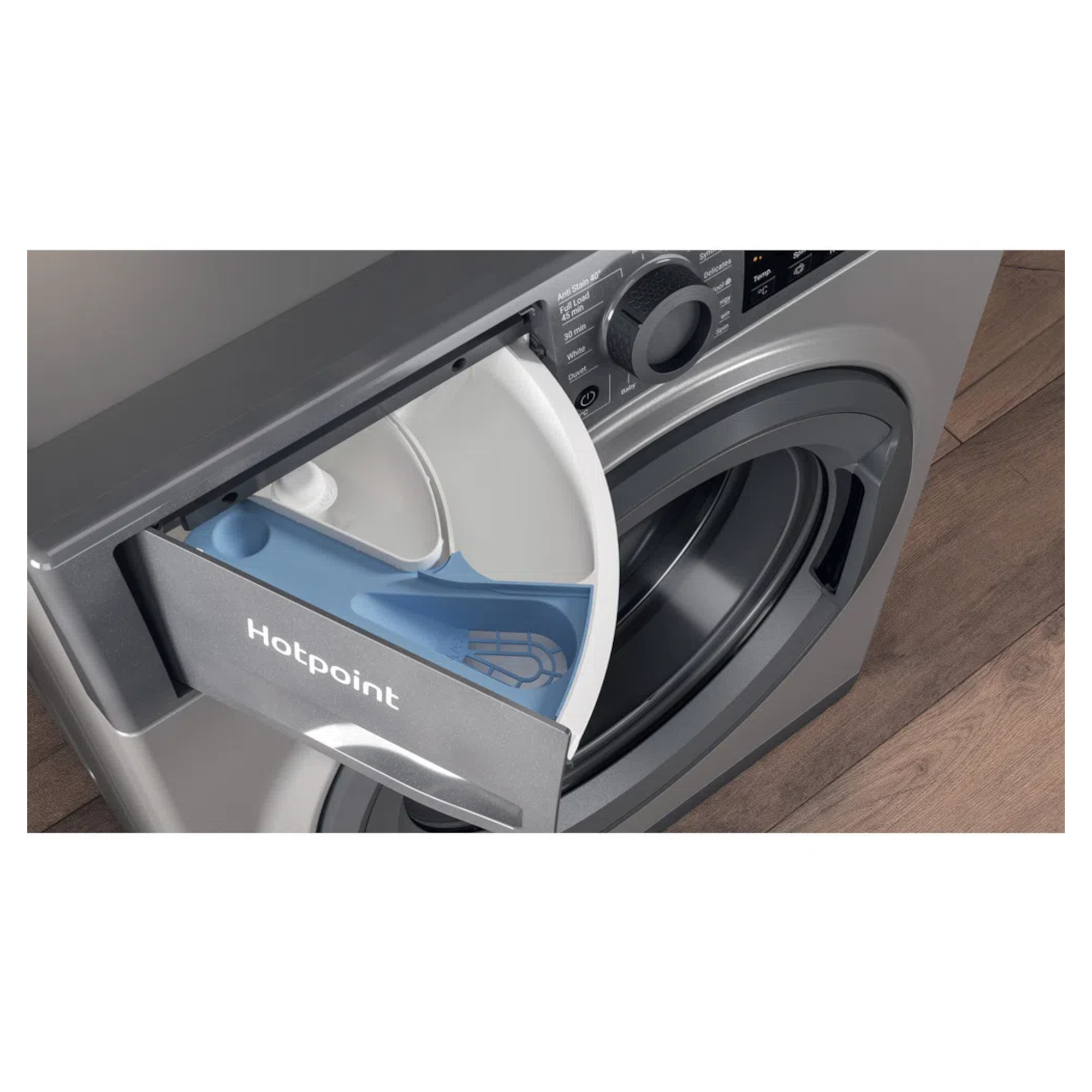 hotpoint nswm864cggukn 8kg 1600rpm freestanding washing machine graphite Hotpoint NSWM864CGGUKN 8kg 1600rpm Freestanding Washing Machine - Graphite