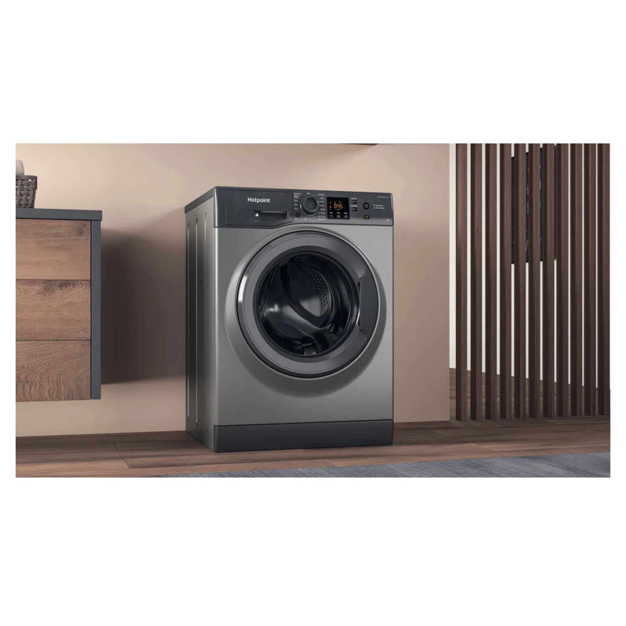 hotpoint nswm864cggukn 8kg 1600rpm freestanding washing machine graphite Hotpoint NSWM864CGGUKN 8kg 1600rpm Freestanding Washing Machine - Graphite