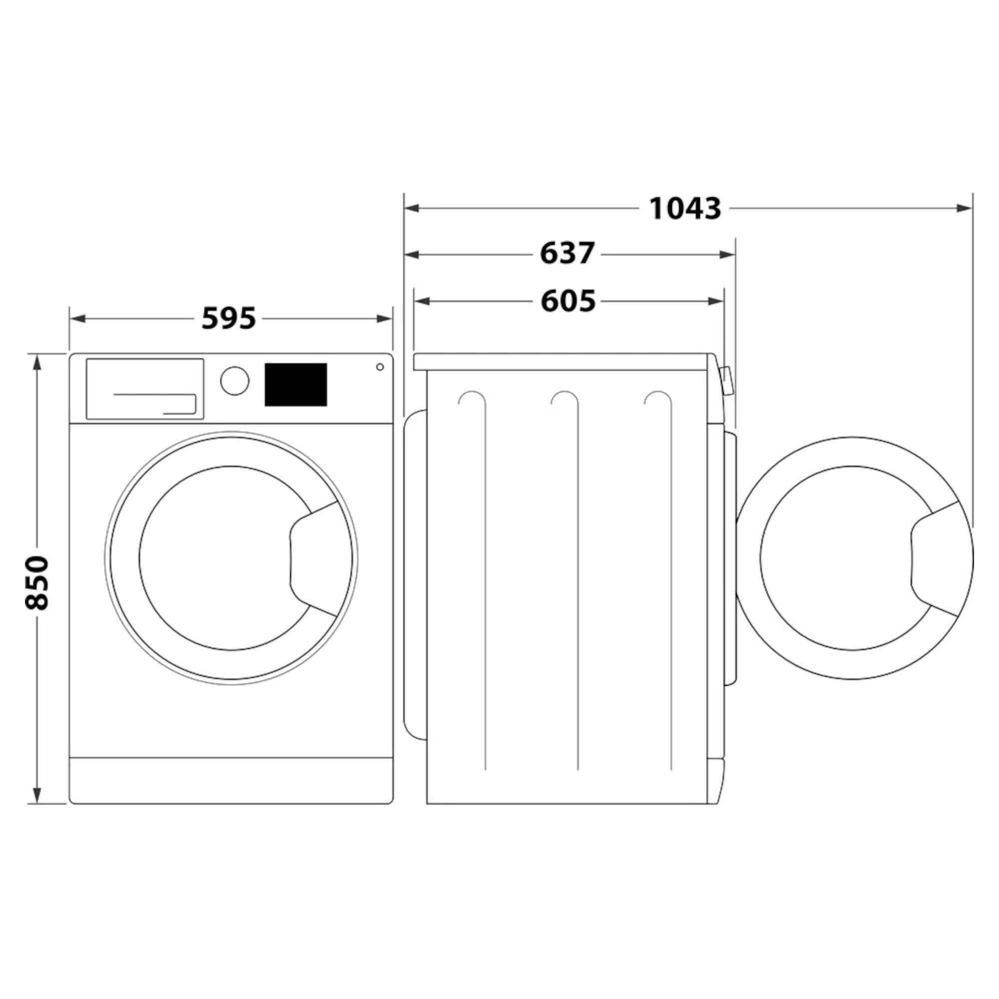 hotpoint nswm864cggukn 8kg 1600rpm freestanding washing machine graphite Hotpoint NSWM864CGGUKN 8kg 1600rpm Freestanding Washing Machine - Graphite