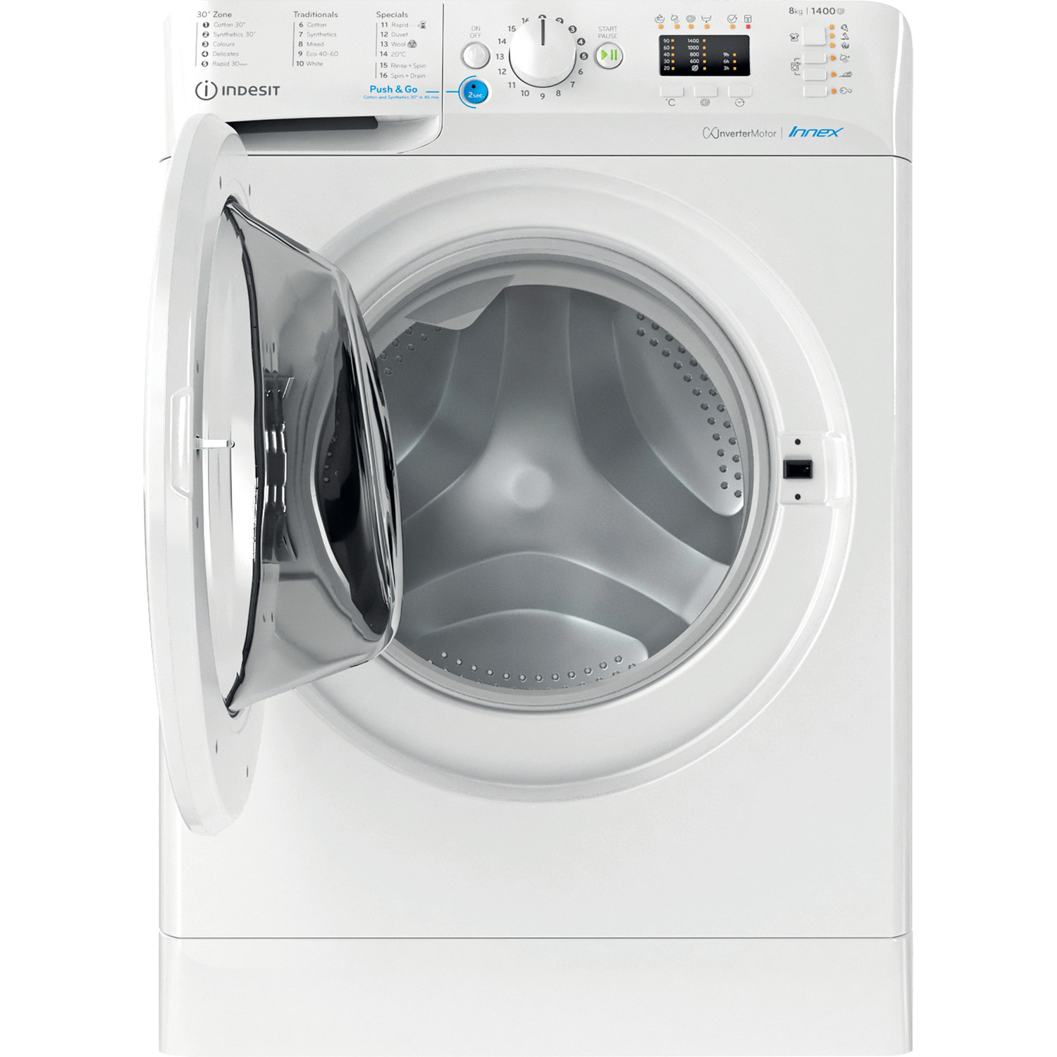 indesit bwa81485xwukn 8kg 1400rpm washing macine white Indesit BWA81485XWUKN 8kg 1400rpm Washing Macine - White
