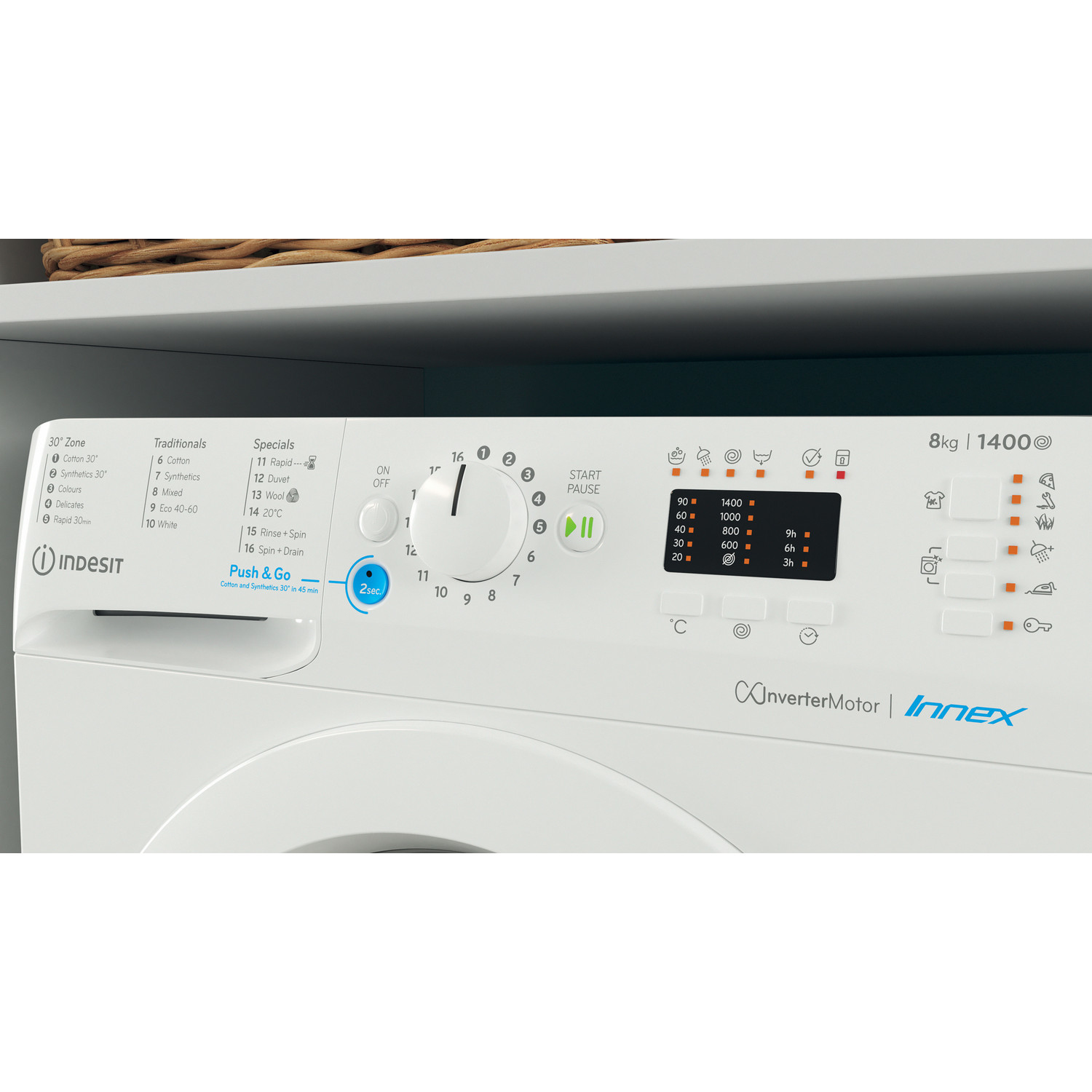 indesit bwa81485xwukn 8kg 1400rpm washing macine white Indesit BWA81485XWUKN 8kg 1400rpm Washing Macine - White