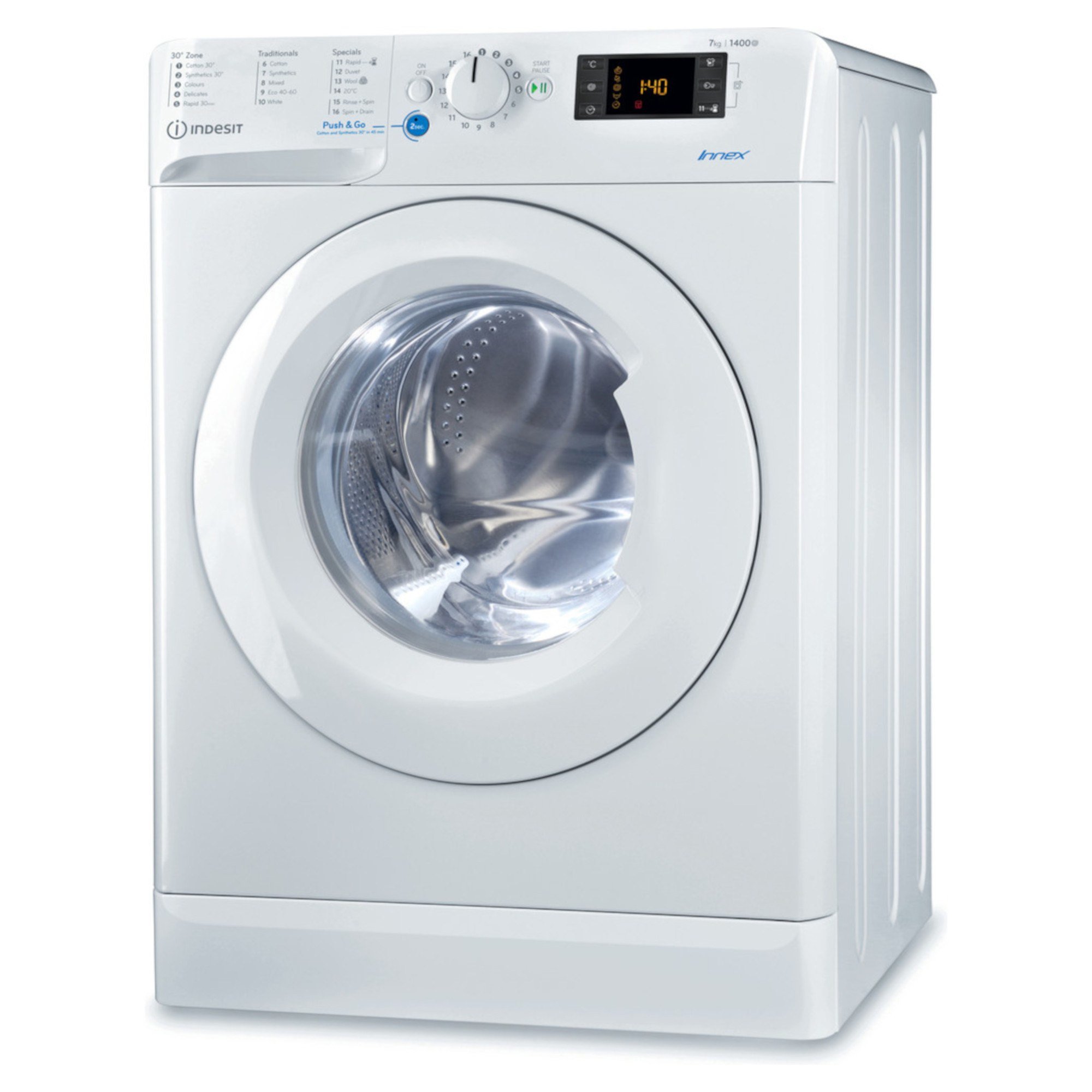 indesit bwe71452wukn 7kg 1400rpm washing machine Indesit BWE71452WUKN 7KG 1400rpm Washing Machine