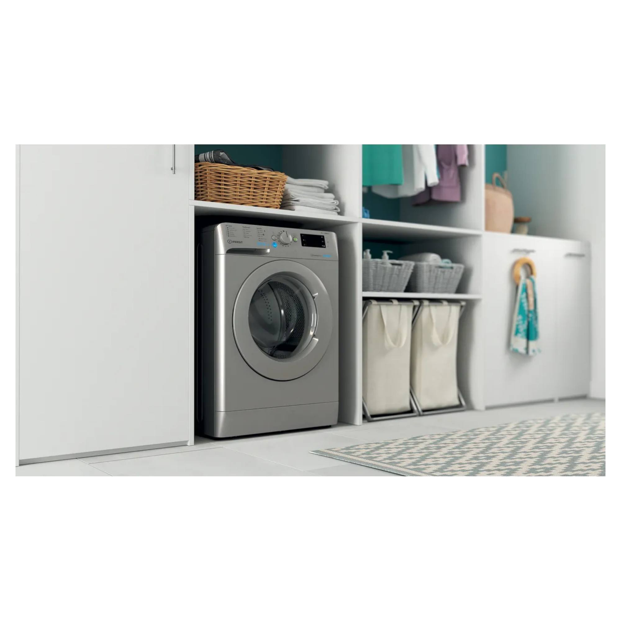indesit bwe91496xsukn 9kg washing machine silver Indesit BWE91496XSUKN 9kg Washing Machine - Silver