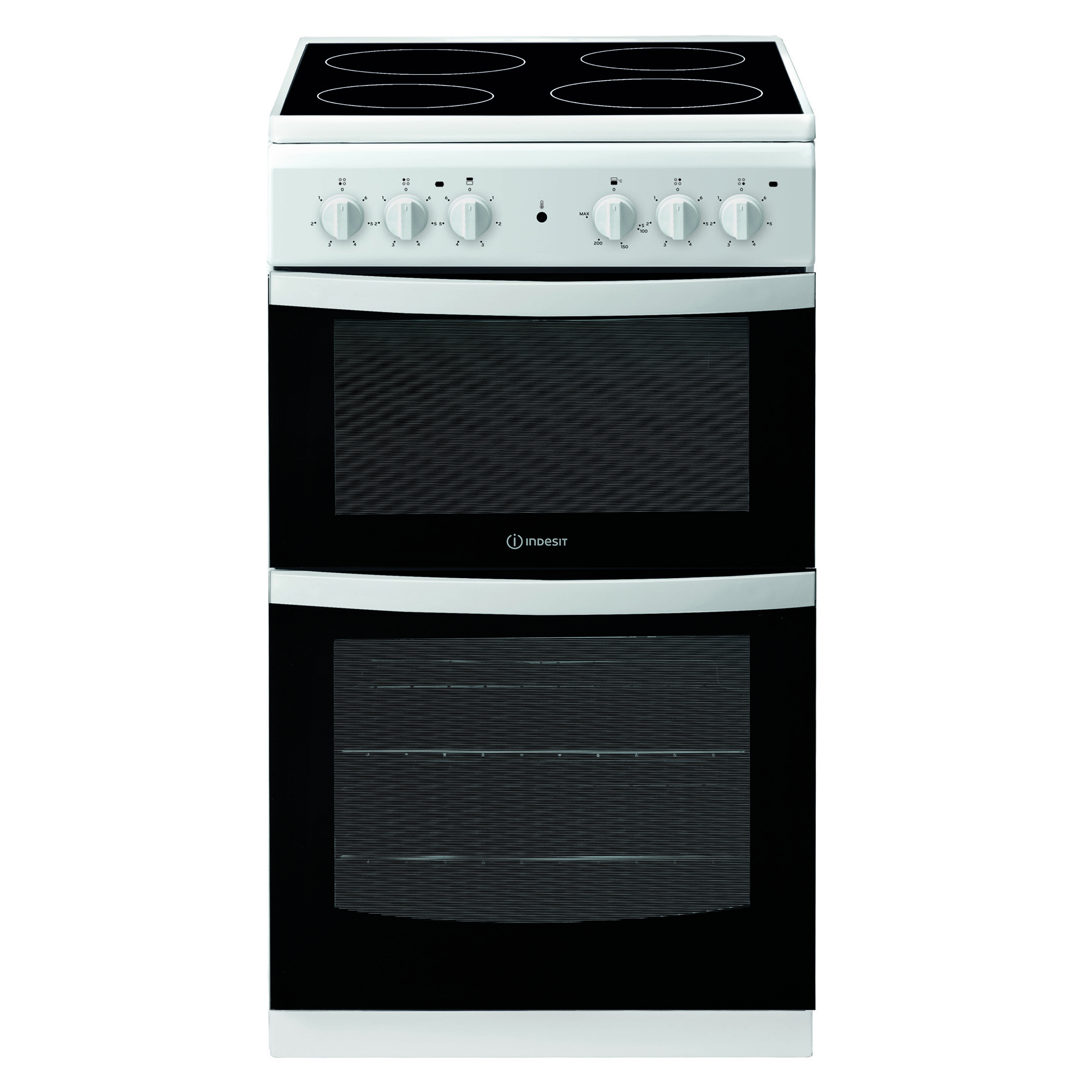 indesit id5v92kmw/uk 63l cooker with 4 ceramic hob Indesit ID5V92KMW/UK 63L Cooker with 4 Ceramic Hob