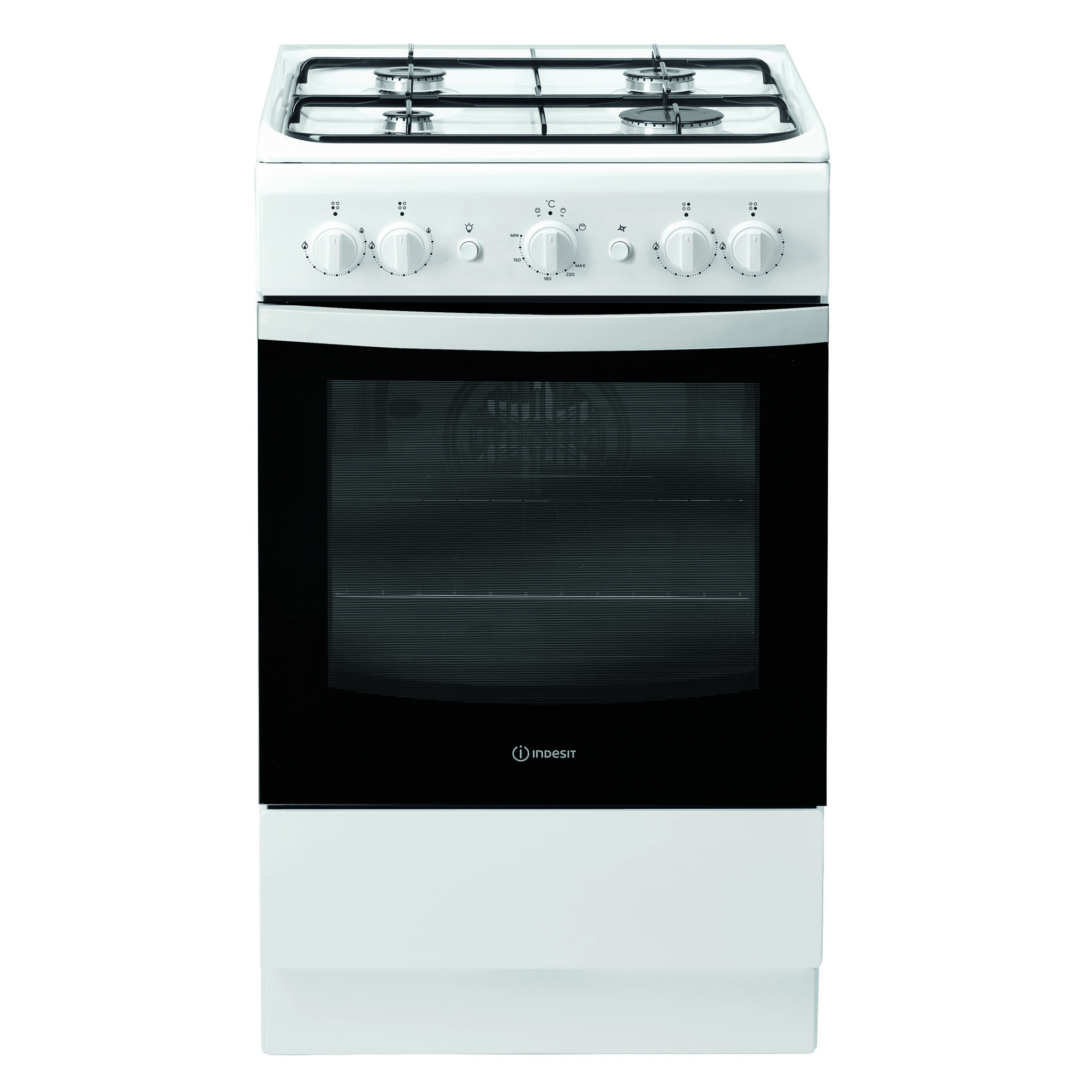 indesit is5g1kmw gas cooker with 4 gas burner hob Indesit IS5G1KMW Gas Cooker with 4 Gas Burner Hob