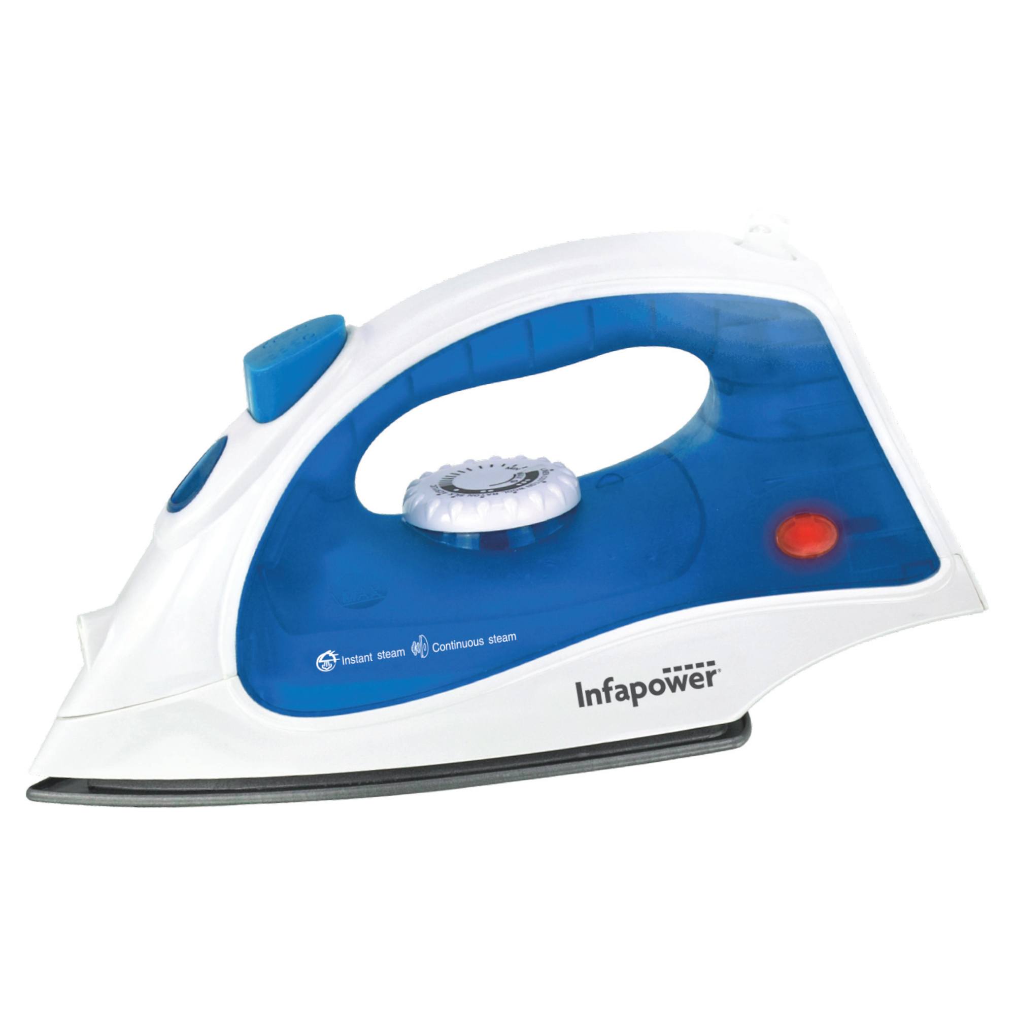 infapower x601 dry/steam iron 1400w blue and white Infapower X601 Dry/Steam Iron 1400W - Blue and White