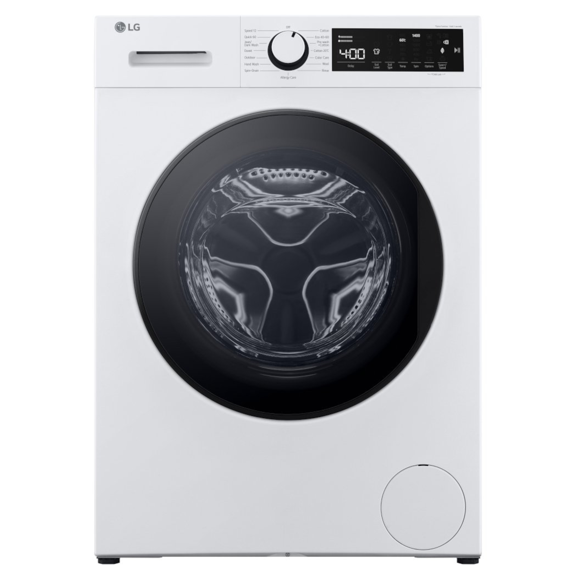 lg f4t209wse 9kg 1400rpm washing machine white LG F4T209WSE 9kg 1400rpm Washing Machine - White