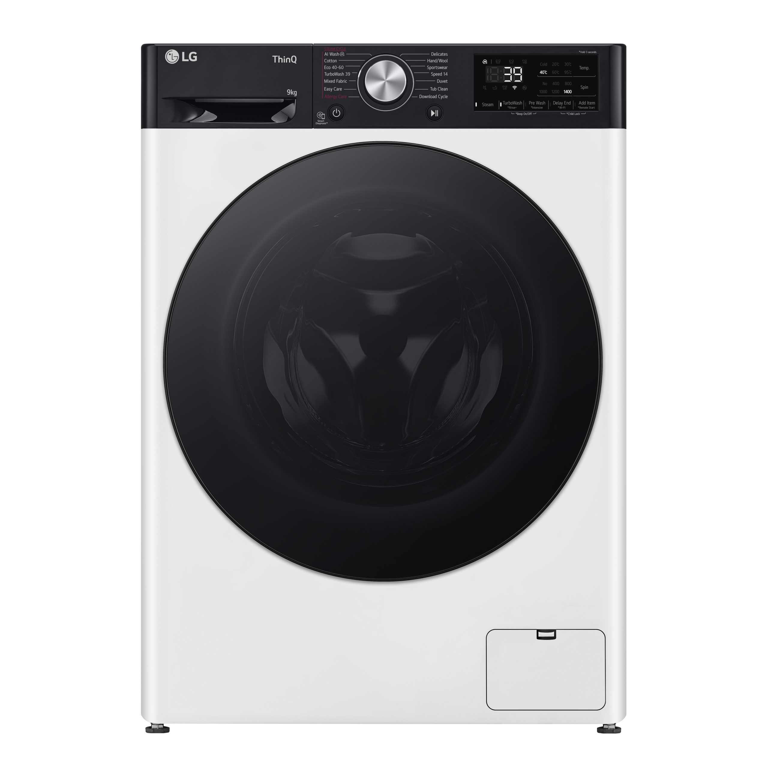 lg f4y709wbtn1 9kg washing machine 1400rpm white LG F4Y709WBTN1 9kg Washing Machine 1400rpm - White