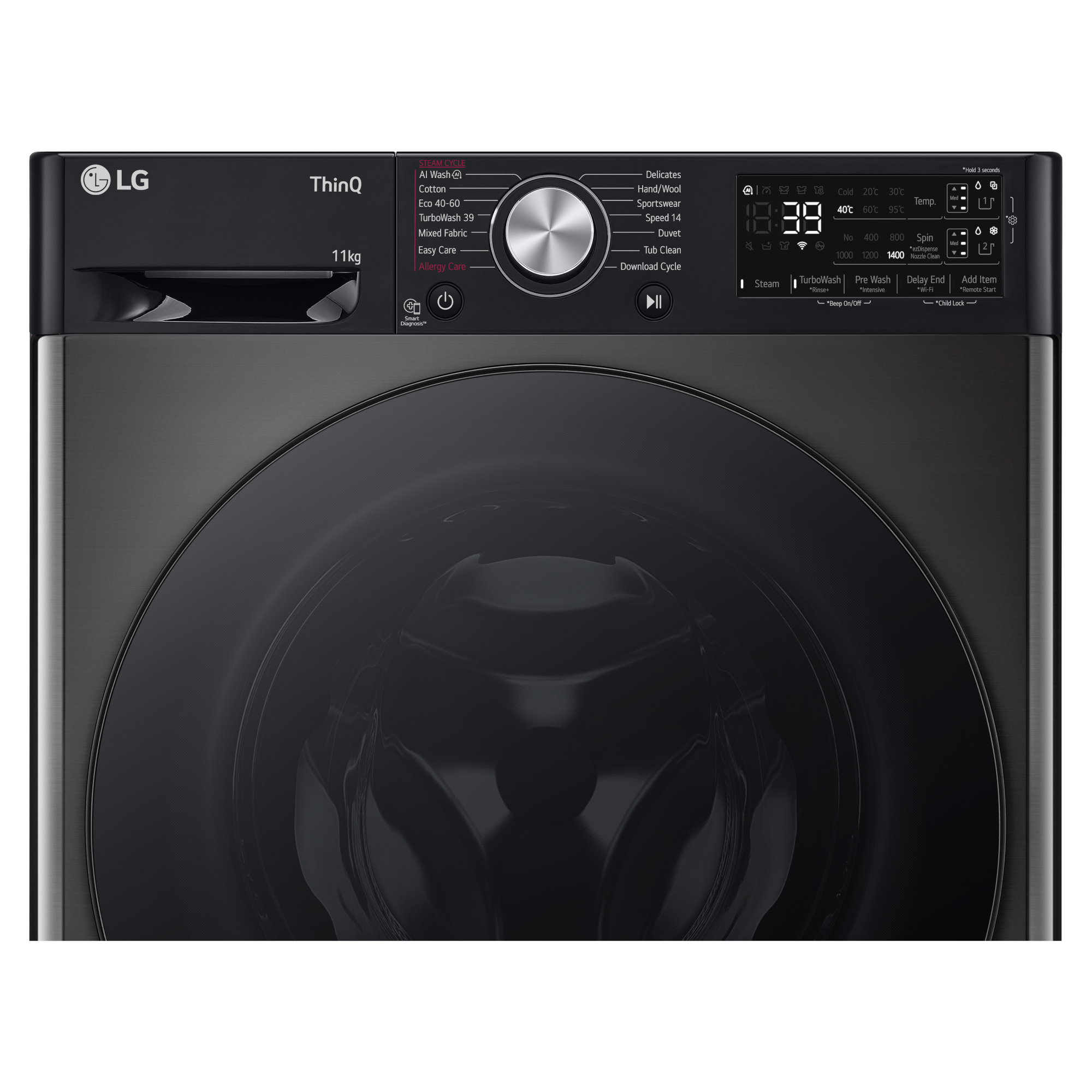lg f4y711bbta1 11kg autodosing smart washing machine black LG F4Y711BBTA1 11kg Autodosing Smart Washing Machine - Black