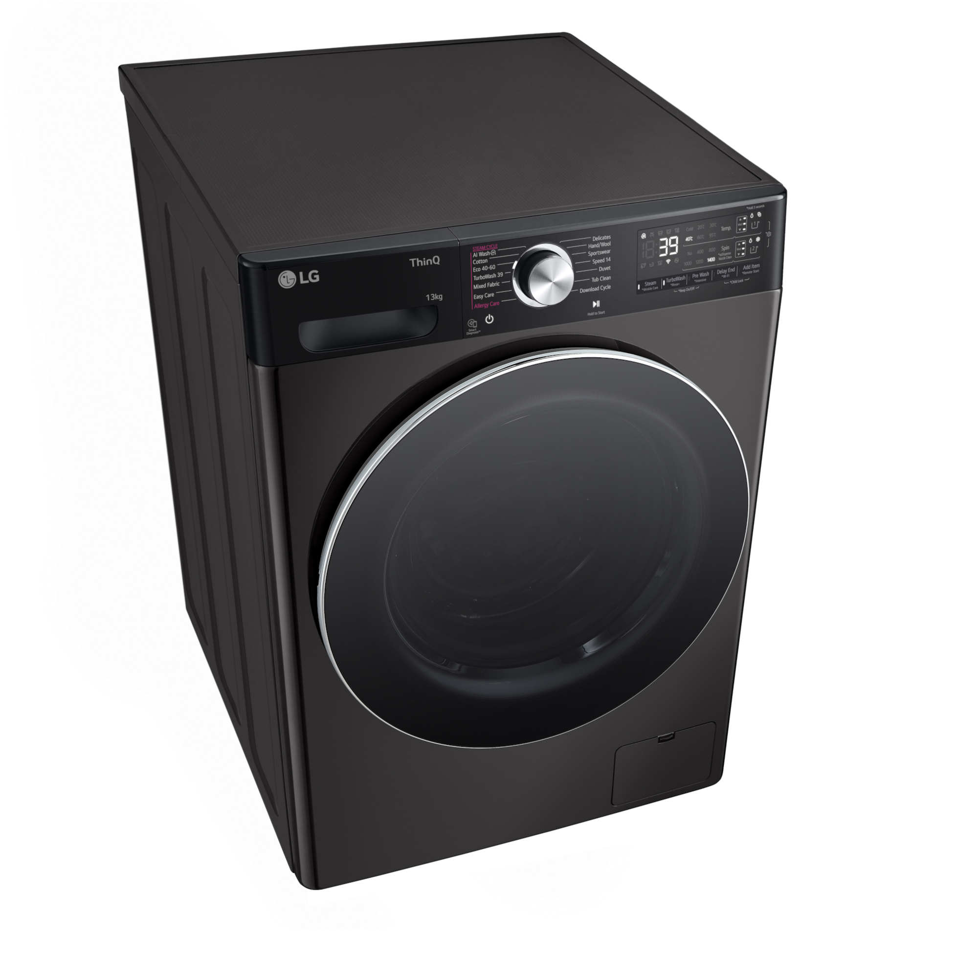 lg f4y913bcta1 13kg turbowash360 washing machine black LG F4Y913BCTA1 13kg TurboWash360 Washing Machine - Black