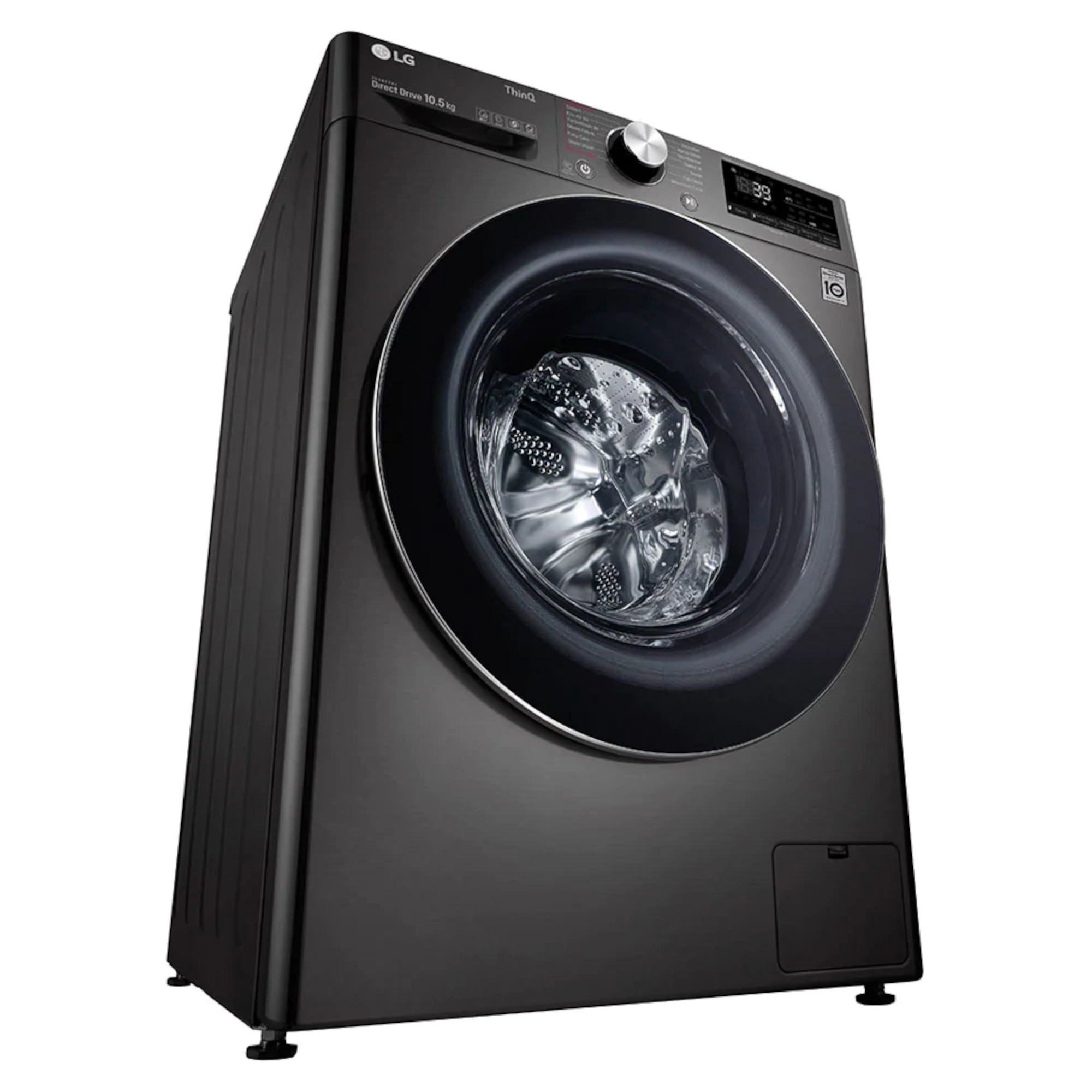 lg v9 f4v910btse 10.5kg 1400rpm wifi connected washing machine black steel LG V9 F4V910BTSE 10.5kg 1400rpm WiFi Connected Washing Machine Black Steel