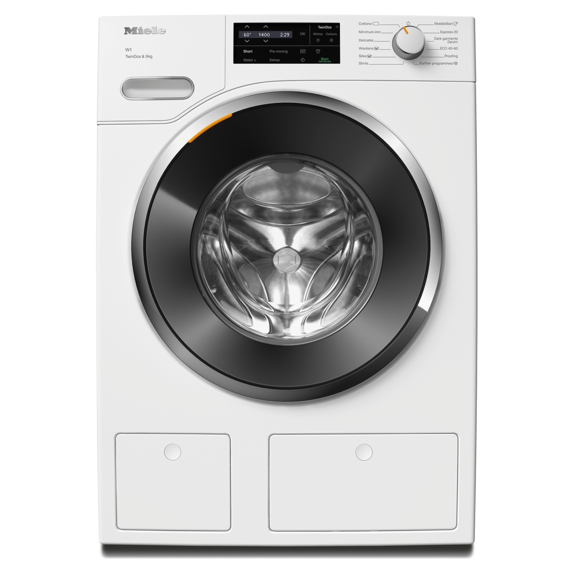 miele twindos wwg660 9kg 1400prm washing machine white Miele TwinDos WWG660 9kg 1400prm Washing Machine - White