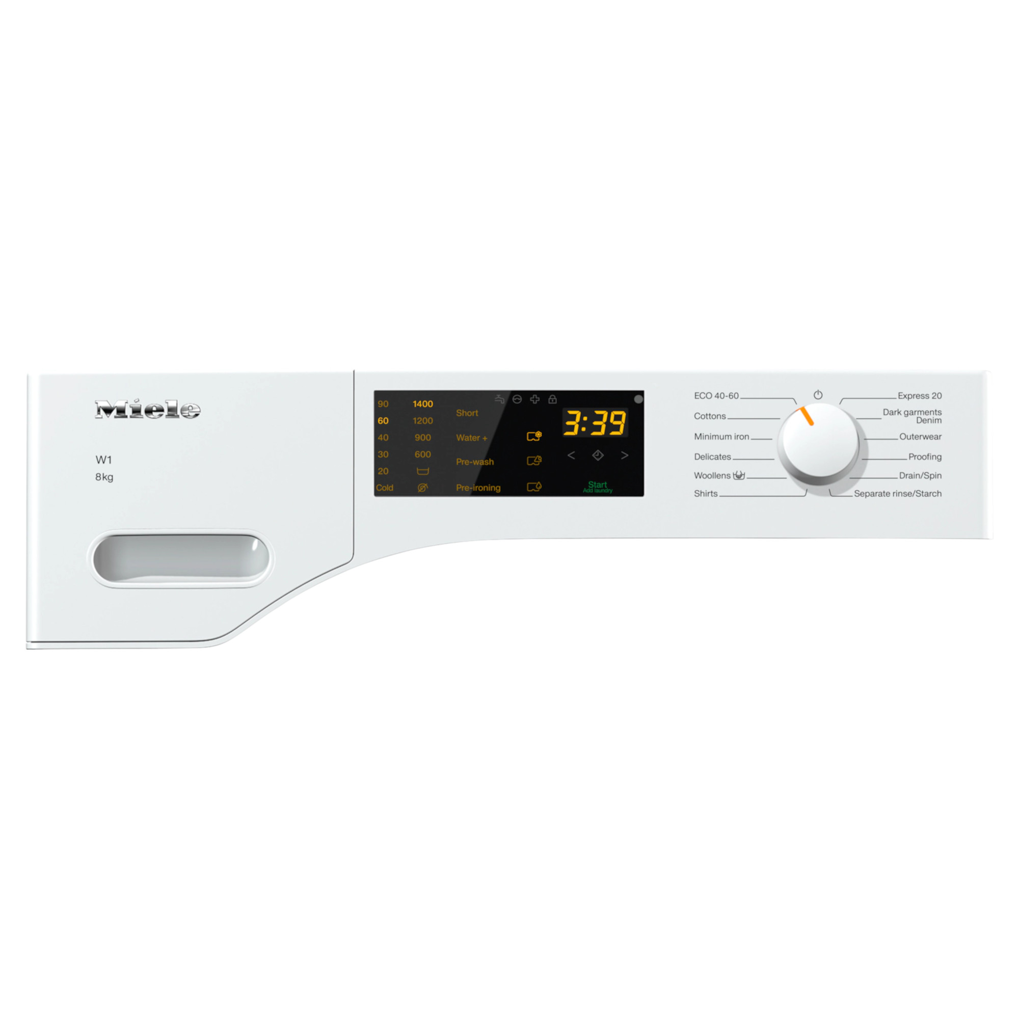 miele w1 wwd020 8kg 1400rpm freestanding washing machine Miele W1 WWD020 8kg 1400rpm Freestanding Washing Machine