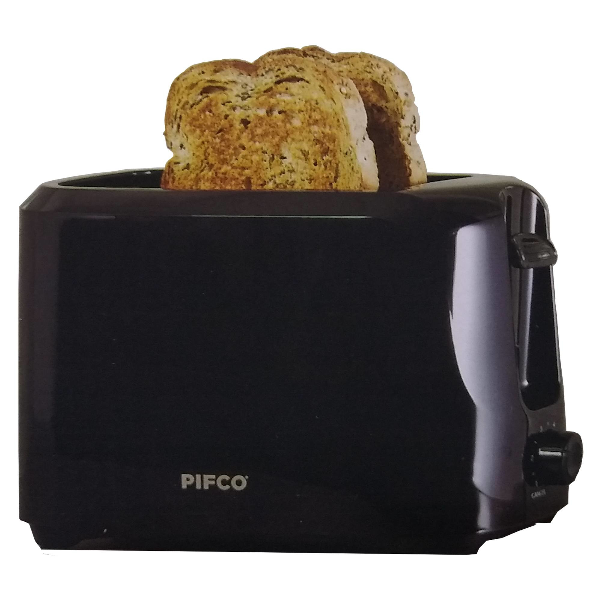 pifco 204684 2 slice toaster with 6 browning levels black PIFCO 204684 2 Slice Toaster with 6 Browning Levels - Black