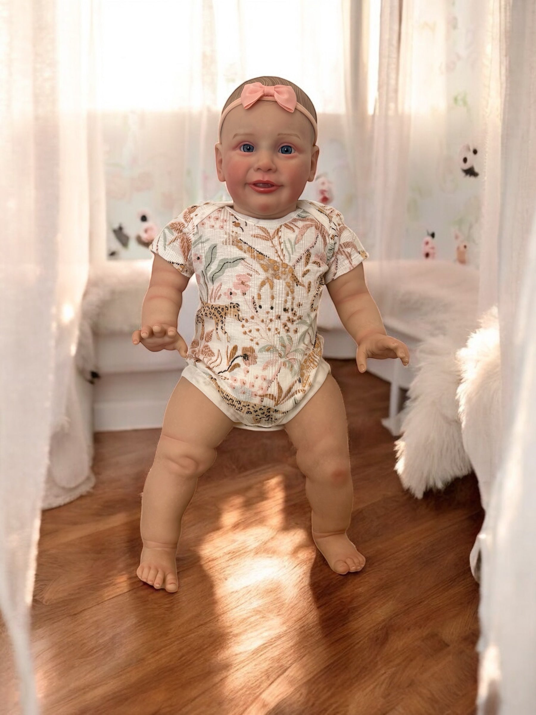 posie – open eyed standing reborn toddler doll | realistic awake girl – crafted with care in the uk Posie – Open Eyed Standing Reborn Toddler Doll | Realistic Awake Girl – Crafted with Care in the UK