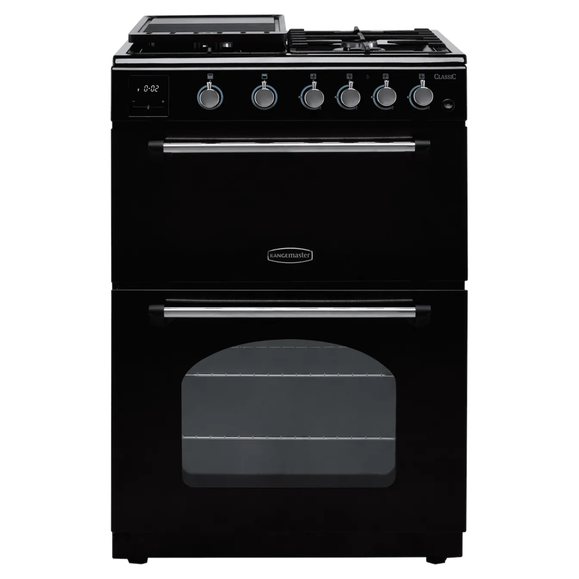 rangemaster classic 60 cla60ngfblc gas cooker with full width electric grill Rangemaster Classic 60 CLA60NGFBLC Gas Cooker with Full Width Electric Grill