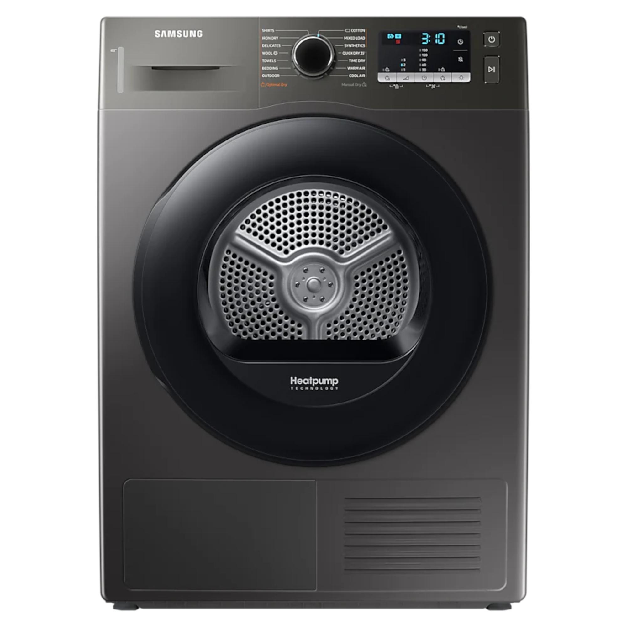 samsung series 5 dv80ta020ax optimaldry heat pump 8kg dryer graphite Samsung Series 5 DV80TA020AX OptimalDry Heat Pump 8kg Dryer - Graphite