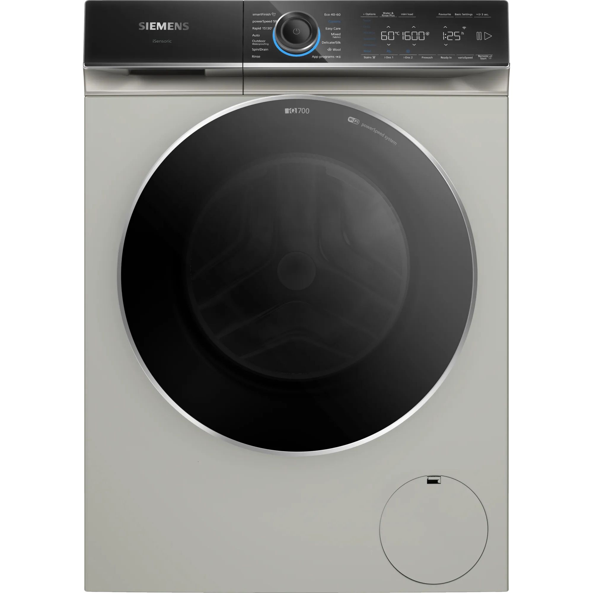 siemens iq700 wg56b2atgb 10kg 1600rpm washing machine 0 silver inox Siemens iQ700 WG56B2ATGB 10kg 1600rpm Washing Machine 0 Silver Inox