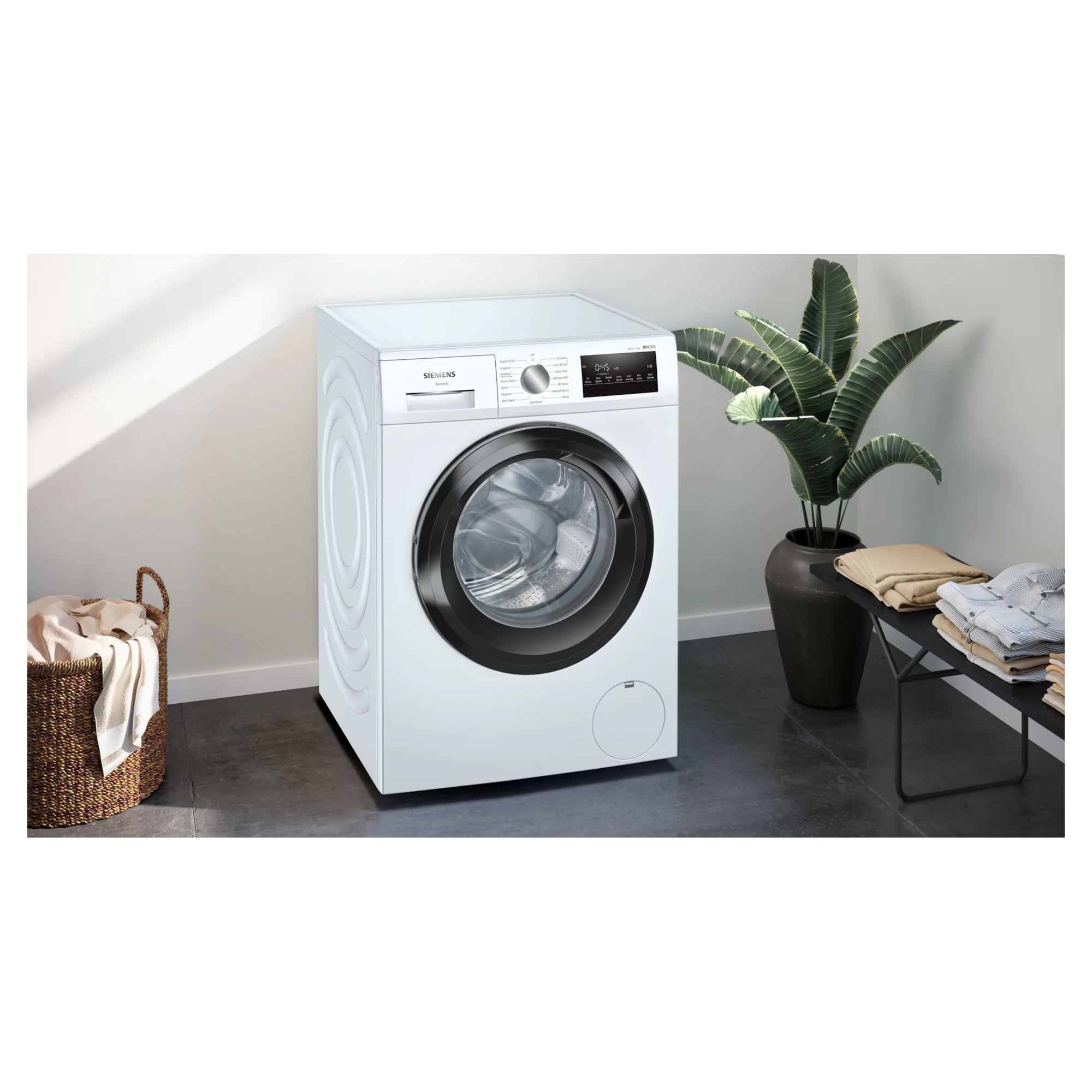 siemens wm14nk08gb iq300 1400rpm washing machine white Siemens WM14NK08GB iQ300 1400rpm Washing Machine - White