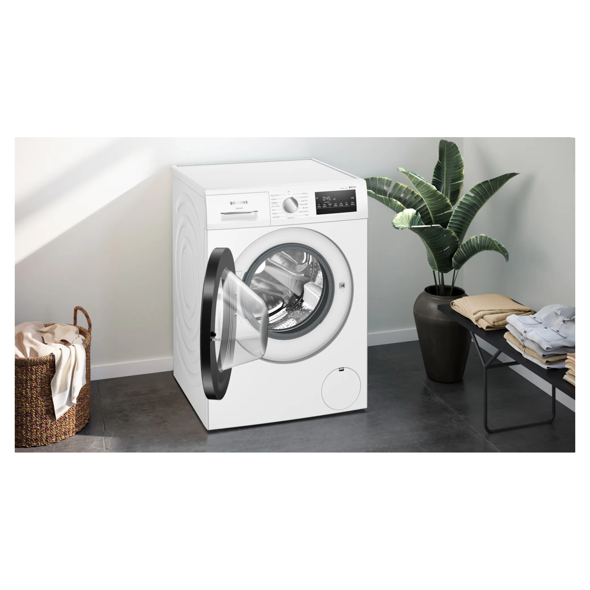 siemens wm14nk08gb iq300 1400rpm washing machine white Siemens WM14NK08GB iQ300 1400rpm Washing Machine - White