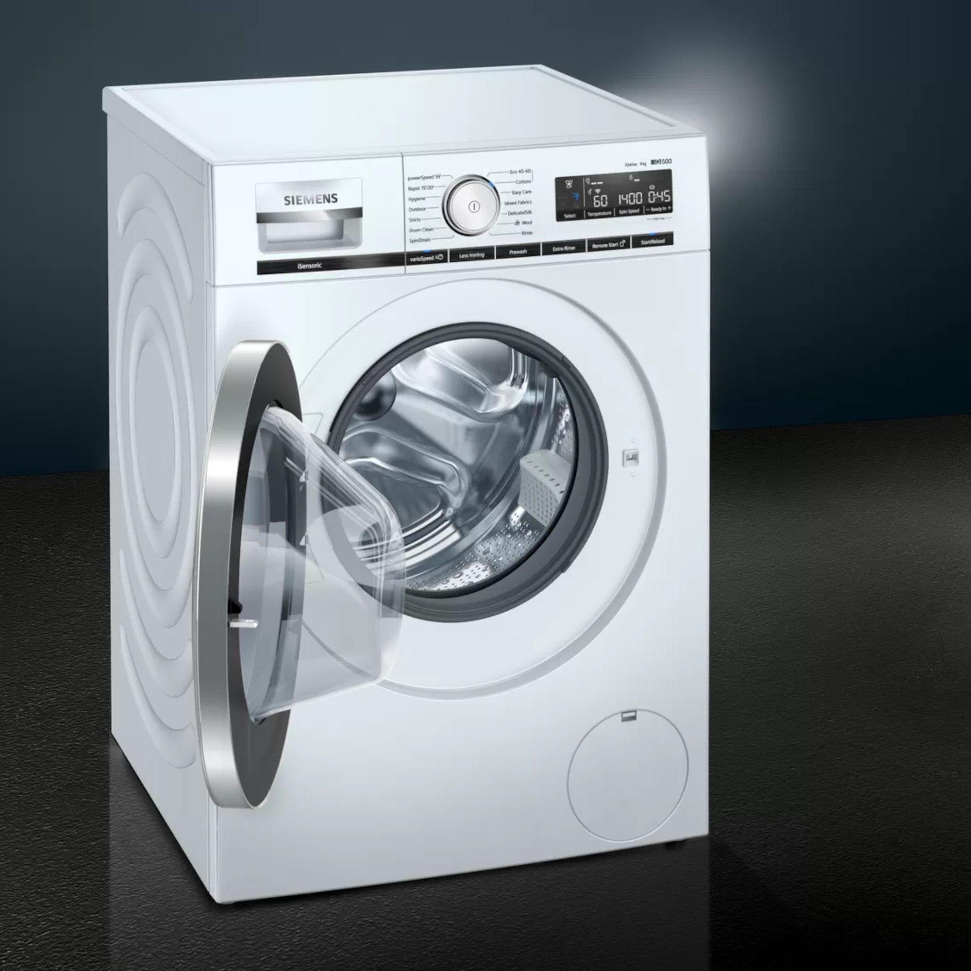 siemens wm14vmh4gb 1400rpm 9kg washing machine white Siemens WM14VMH4GB 1400rpm 9kg Washing Machine - White
