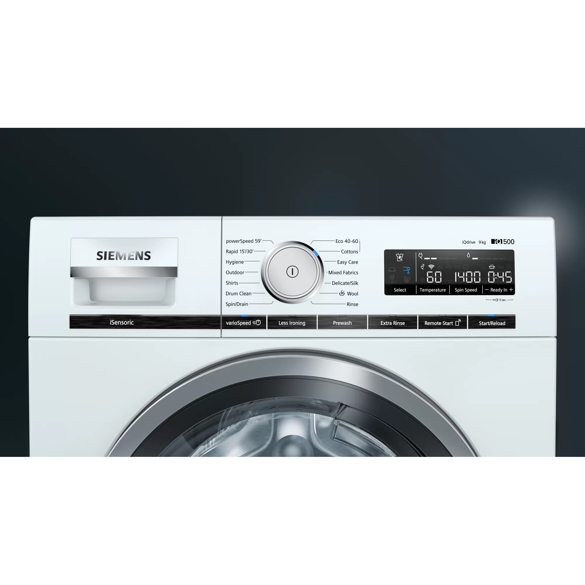 siemens wm14vmh4gb 1400rpm 9kg washing machine white Siemens WM14VMH4GB 1400rpm 9kg Washing Machine - White
