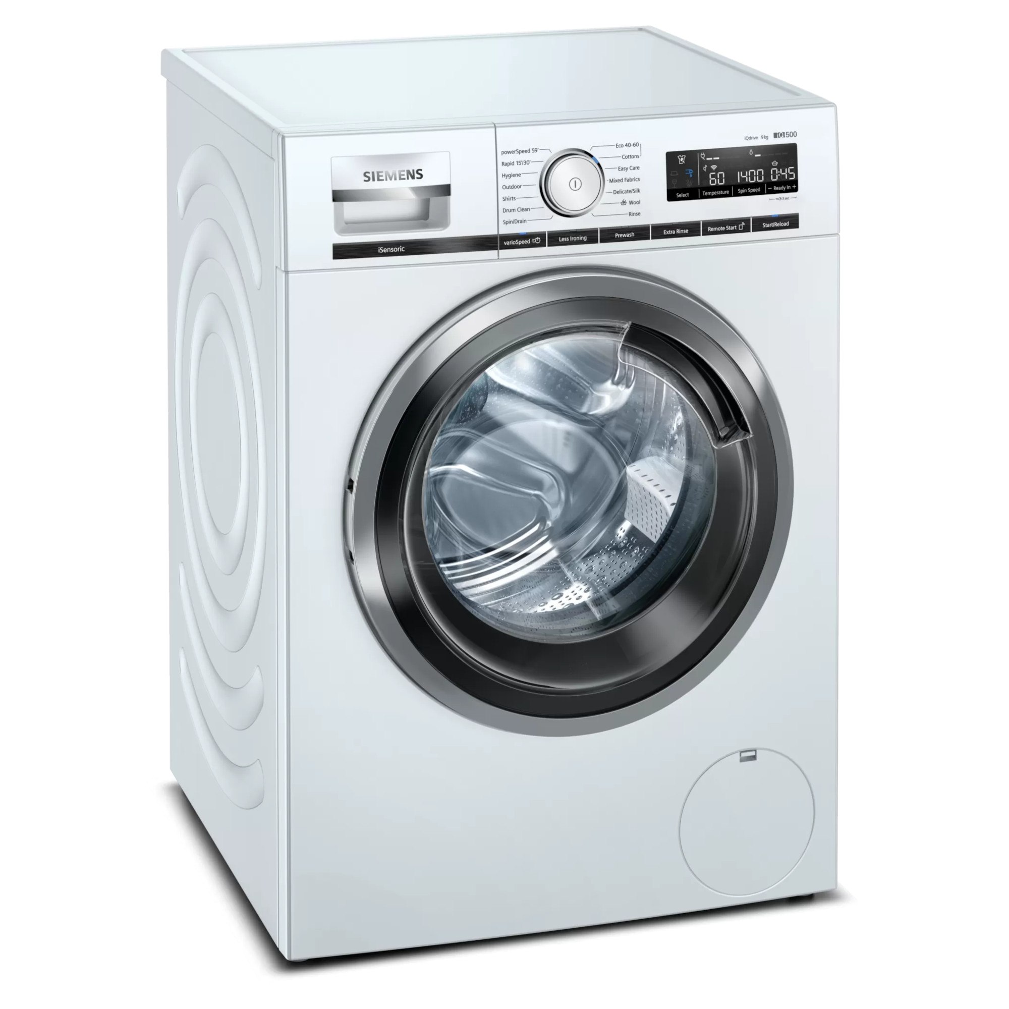 siemens wm14vmh4gb 1400rpm 9kg washing machine white Siemens WM14VMH4GB 1400rpm 9kg Washing Machine - White
