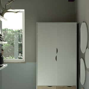Tvilim Oslo 2 Door 2 Drawer Wardrobe - White and Oak