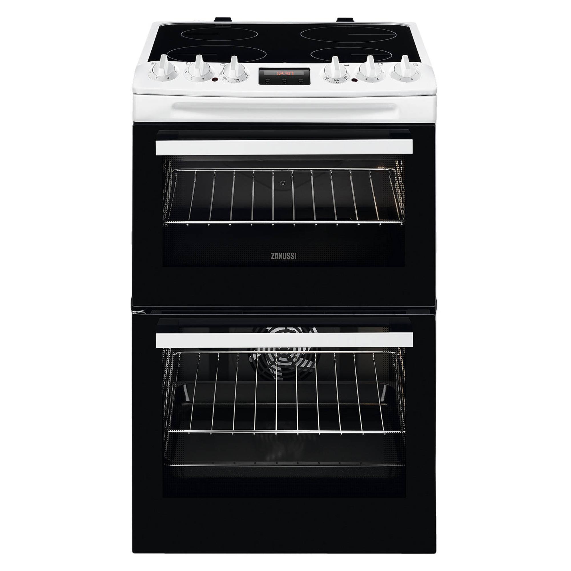zanussi zcv46250wa electric cooker with ceramic hob Zanussi ZCV46250WA Electric Cooker with Ceramic Hob